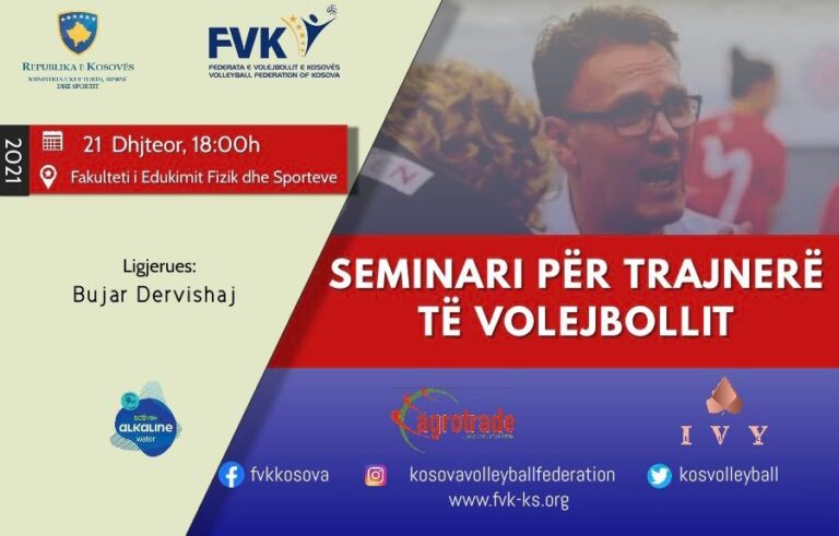 Seminari për trajnerë të volejbollit nën ligjërimin e Bujar Dervishajt