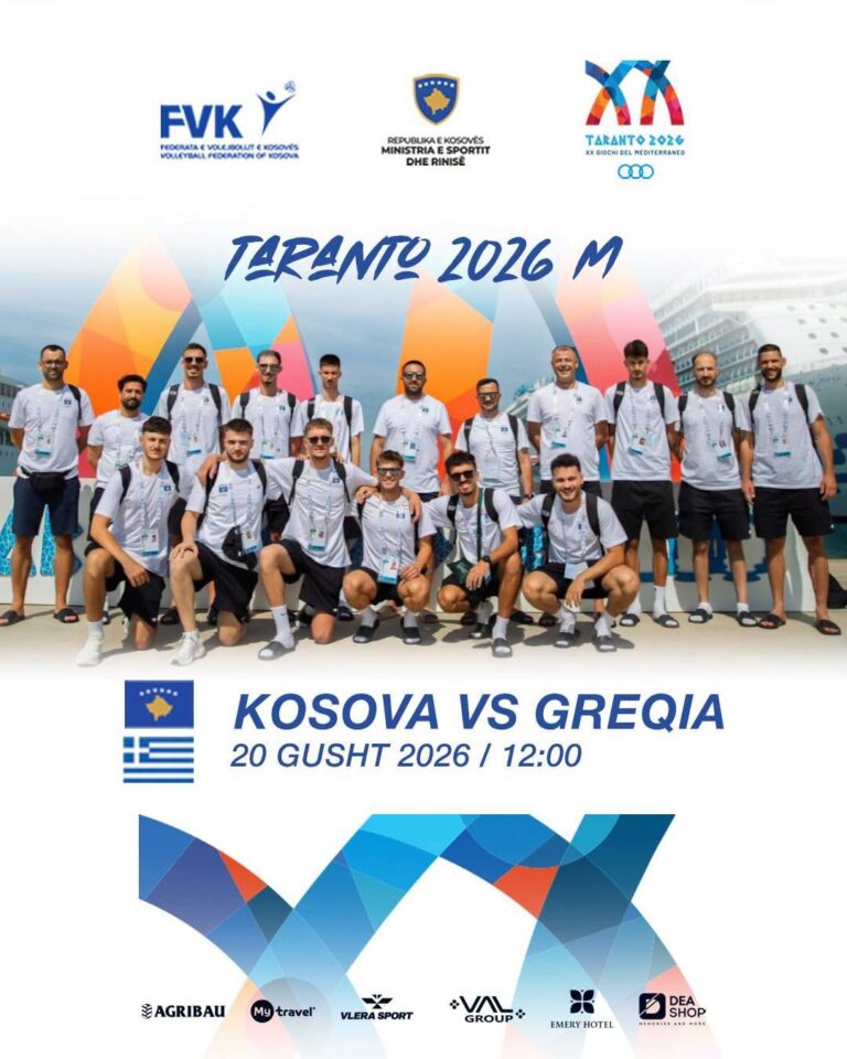 SOT NË TARANTO: KOSOVË – GREQI (meshkujt)